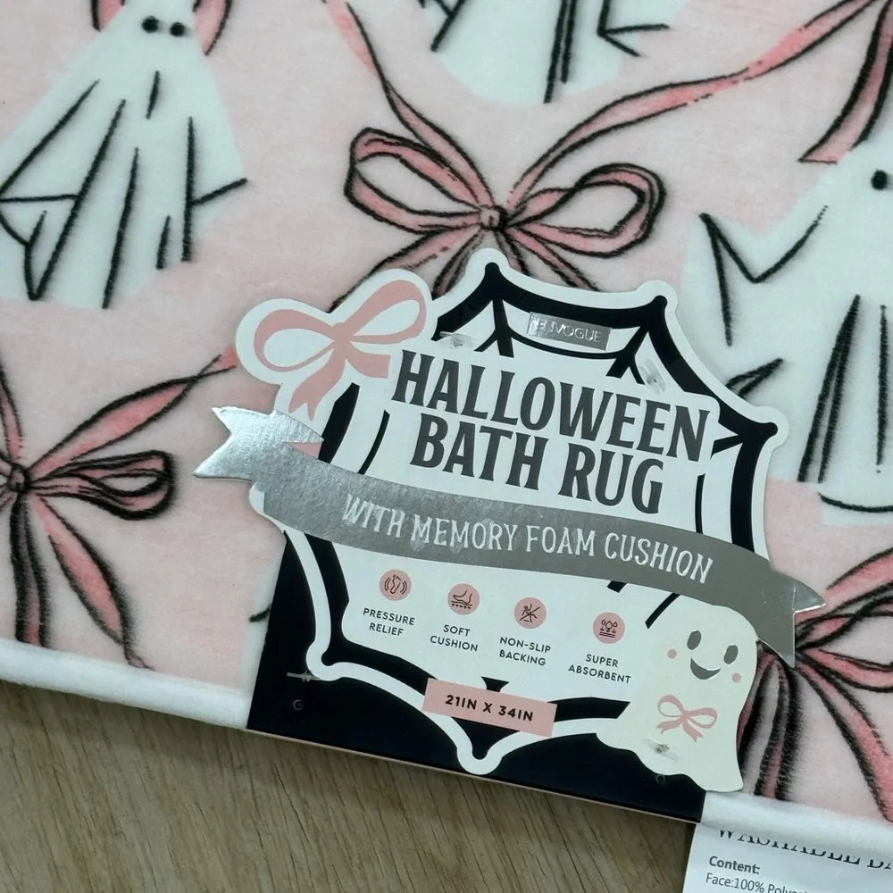Pink and White Cat Pattern bat mat